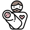 Vater und Baby