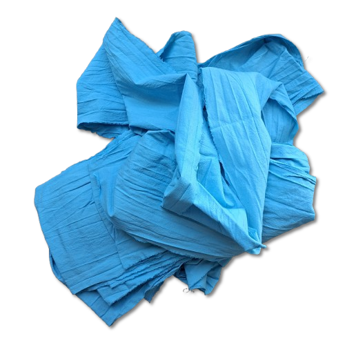 Hellblauer Bengkung Belly Bind von gewickelt.ch aus reiner Baumwolle mit natürlicher Stoffstruktur.