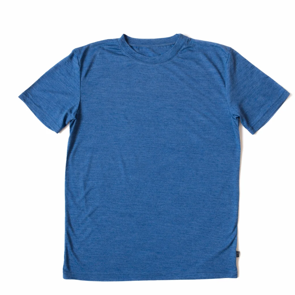 Herren-T-Shirt aus Merino-Seide in Royalblau von heywool