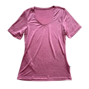 heywool Damen-T-Shirt rose aus Merinowolle & Seide