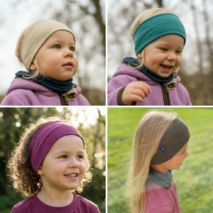 heywool Kinder-Stirnband Grösse S, Merinowolle & Seide (bio/GOTS)