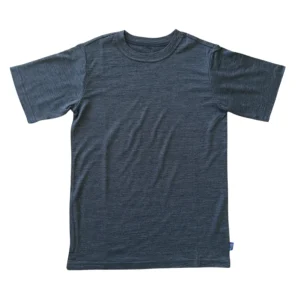 heywool Kinder-T-Shirt anthrazit aus Merinowolle & Seide