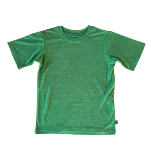 heywool Kinder-T-Shirt waldgrün aus Merinowolle & Seide