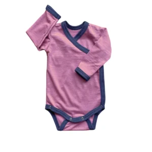 heywool Wickelbody rose – Merino & Seide (GOTS)