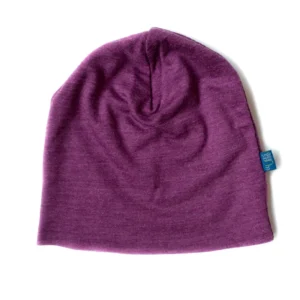 heywool Kindermütze prune aus Merinowolle & Seide
