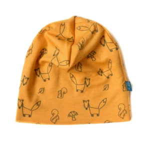 heywool Kindermütze sonnengelb Fuchs aus Merinowolle & Seide